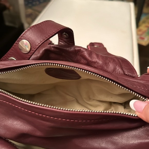 Chloe Snakeskin & Leather Bag - Pink & Maroon - Picture 6 of 10